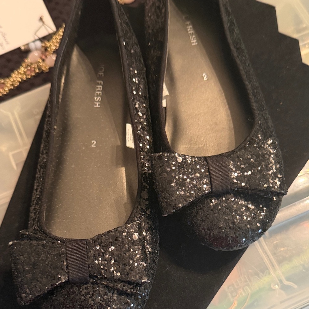 Joe Fresh Sparkly Black Dress Shoes